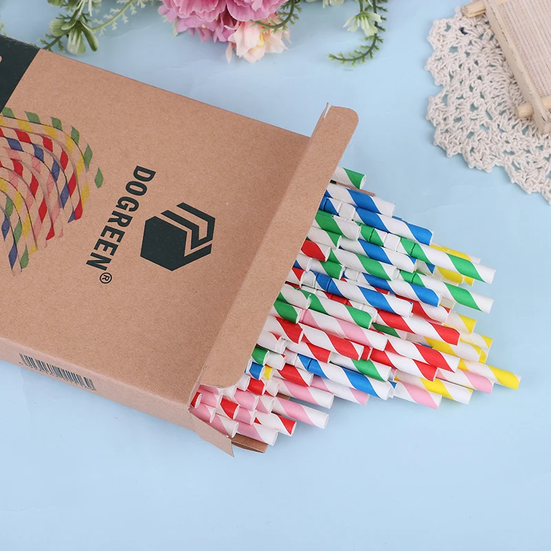 环保一次性盒子包装厚黑白色纸吸管