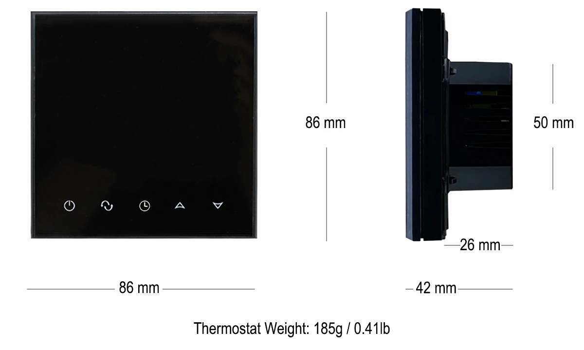 High Quality Glass Lcd Touch Screen Floor Heating Thermostats Fan Coil Hvac Thermostat Buy