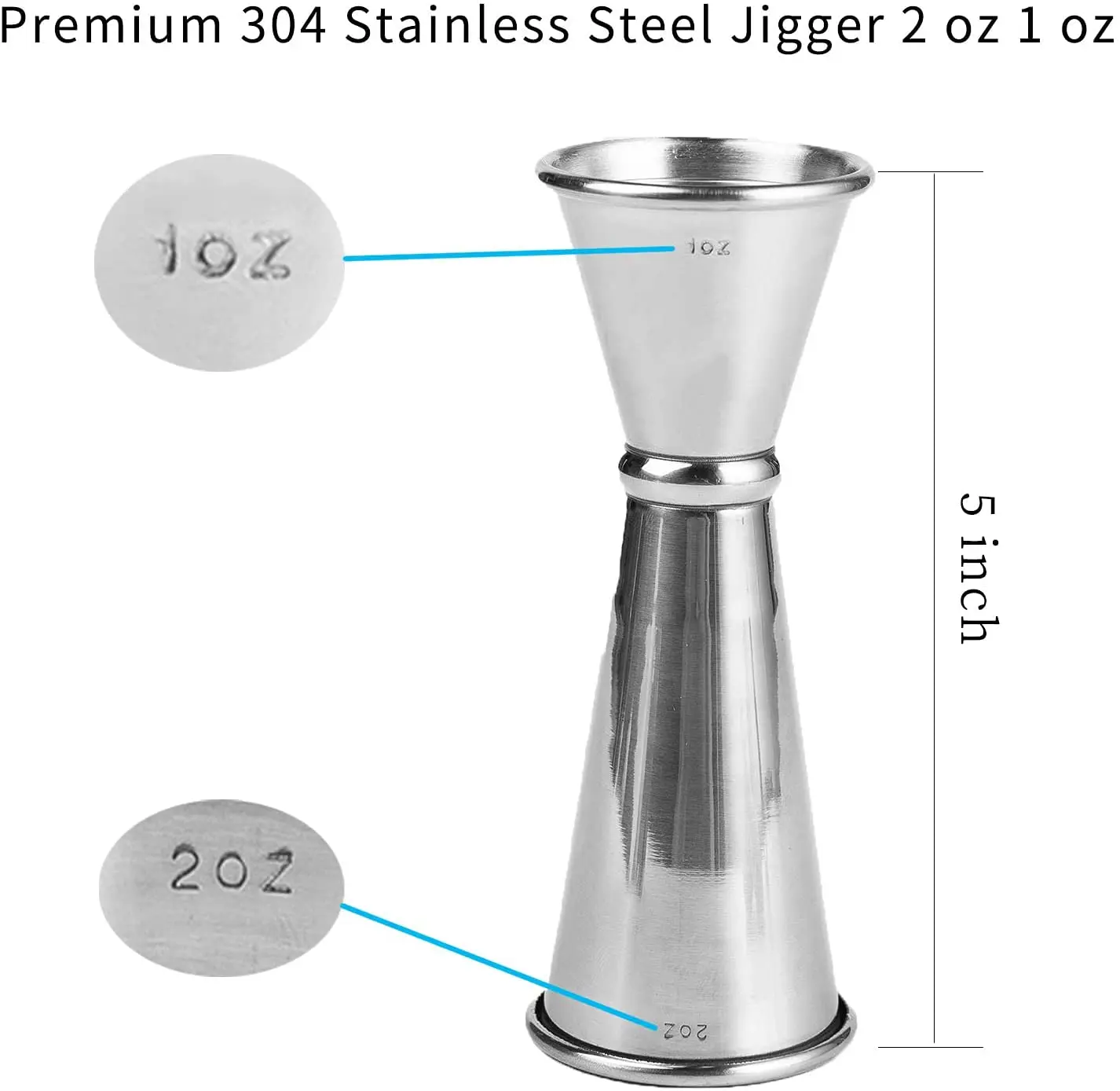 Bar Measuring Cup Stainless Steel Jigger Double Japan Style Wine Jigger Barware Tool Custom