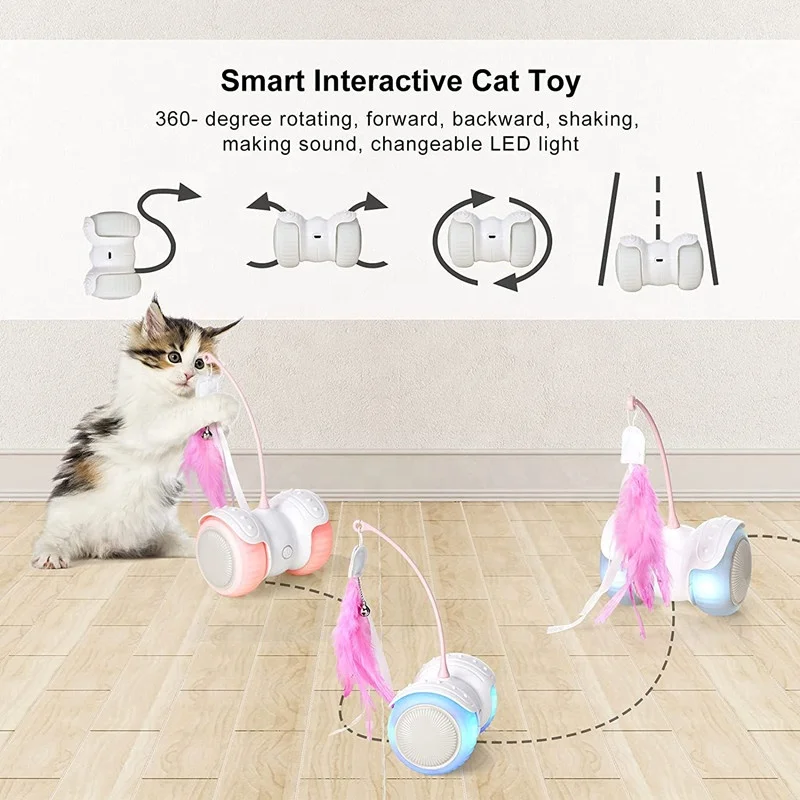Sample Available Automatic Electronic Robot Tumbler Cat Stick Toys