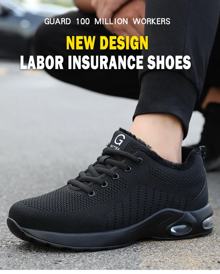 Guyisa Steel Toe Security Sneakers Men Women Safety Work Shoes ...
