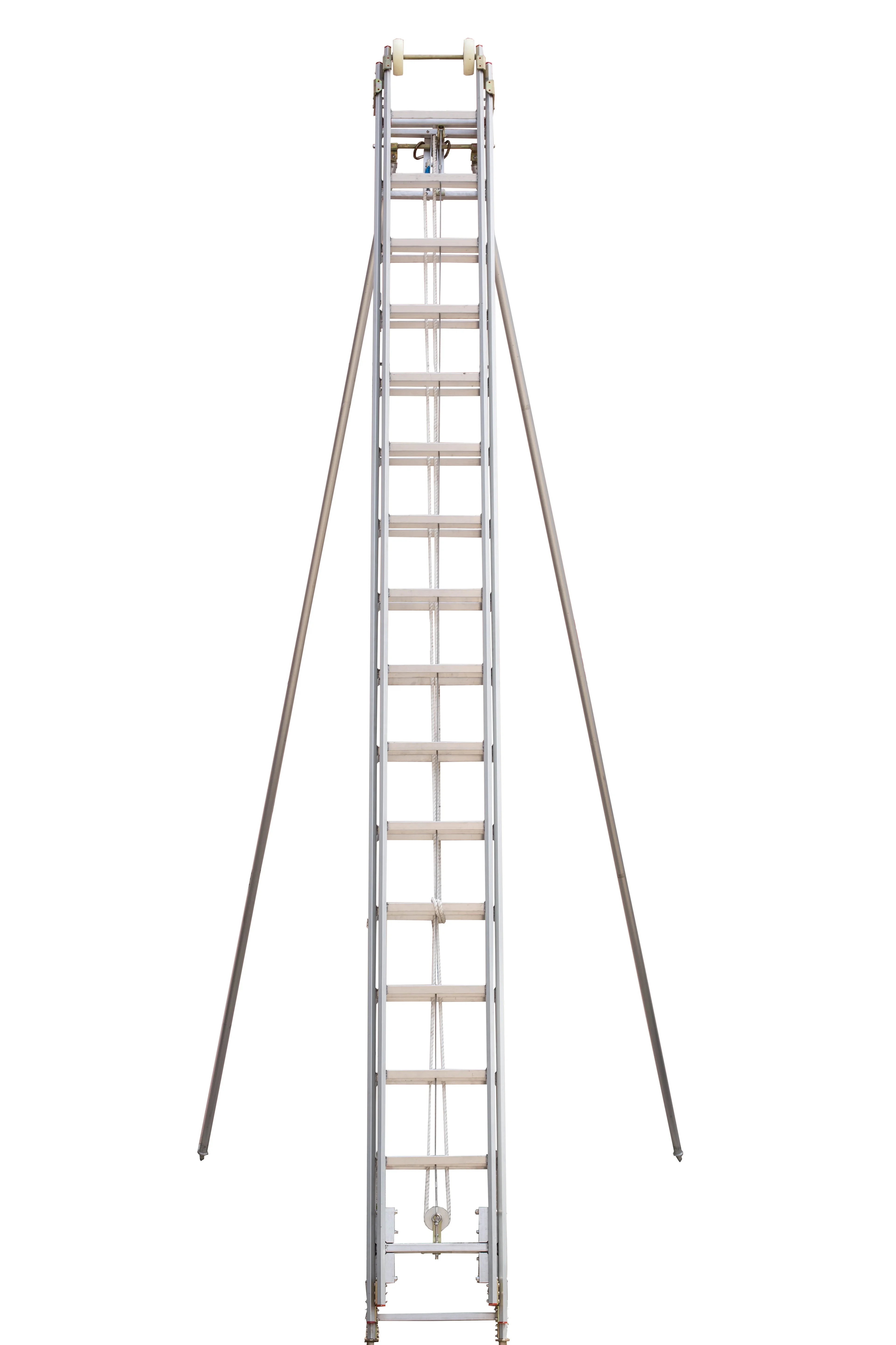 Customize length 9 meter 12m 15m Rescue Fire Fighting 2 Section Aluminum Ladders, View fire