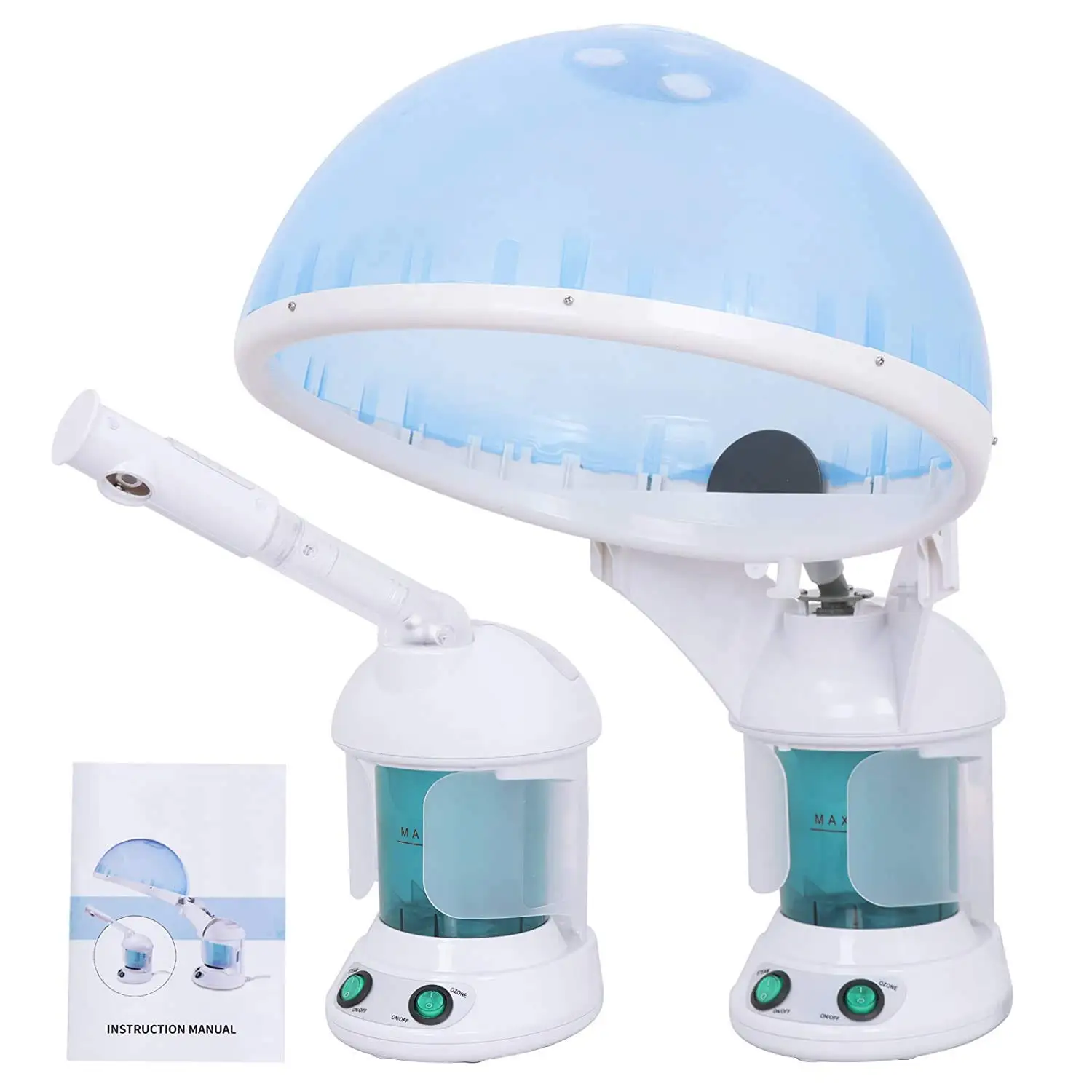 2 in 1 saving Ion Facial Steamer with Extendable Arm Table Top Hair Humidifier Hot Mist