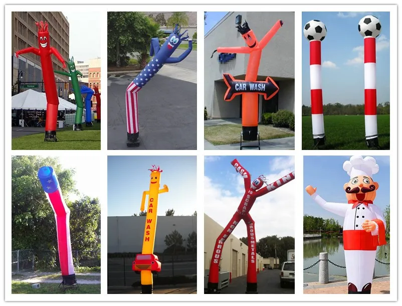 热卖高品质充气广告桌面风天空舞者跳舞波浪空气管人气球