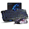 USB wired ergonomic keyboard with backlit mechanical gaming keyboard and mouse durable keyboard and mouse combination