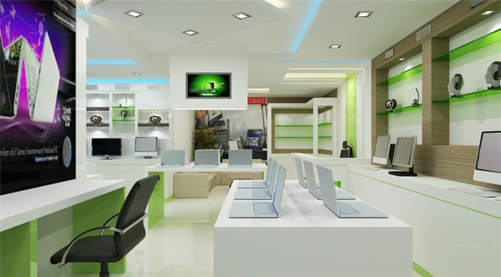 Commercial Computer Shop Design & Modern Retail Laptop Shop Interior ...