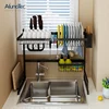 65cm Black Drying Sink Dish Rack Holder Stainless Steel Shelf Storage Stand Kitchen Space Saver