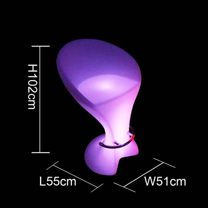 16 colors bright nightclub party rental high boy stool illuminated led glowing bar chair424-3