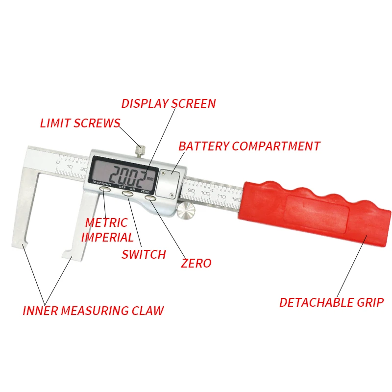 Digital Stainless Steel Brake Caliper Measuring Caliper 0150mm Vernier