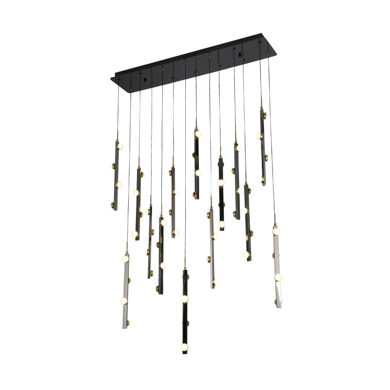 Modern Rectangle Pendant Light Lamp  Acrylic Led  Plafond Lighting For Coffee Shop Restaurant