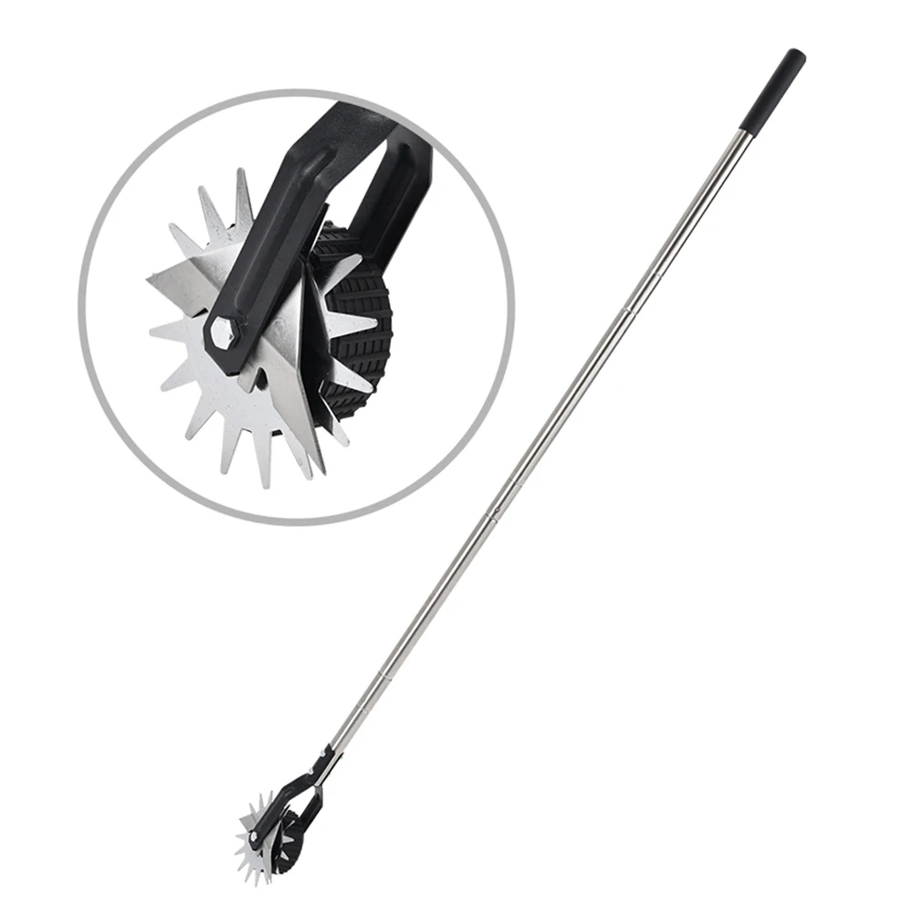 Vertak Stainless Steel Adjustable 4 Sections Garden Rolling Manual Lawn