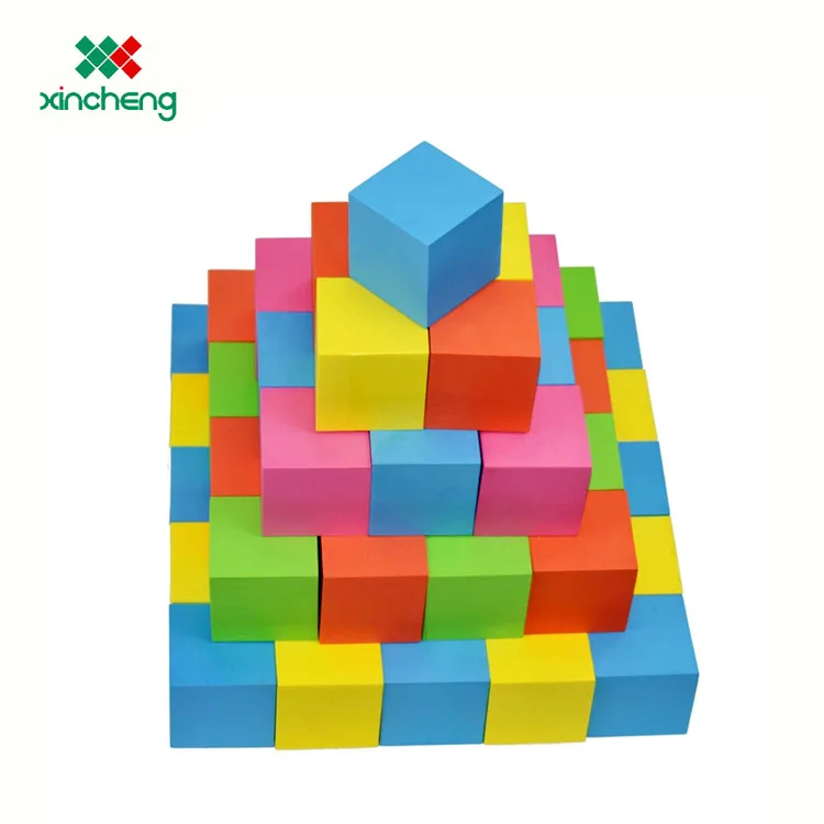 2020 High Quality Multicolored Custom Funny Soft Foam Cube Blocks For