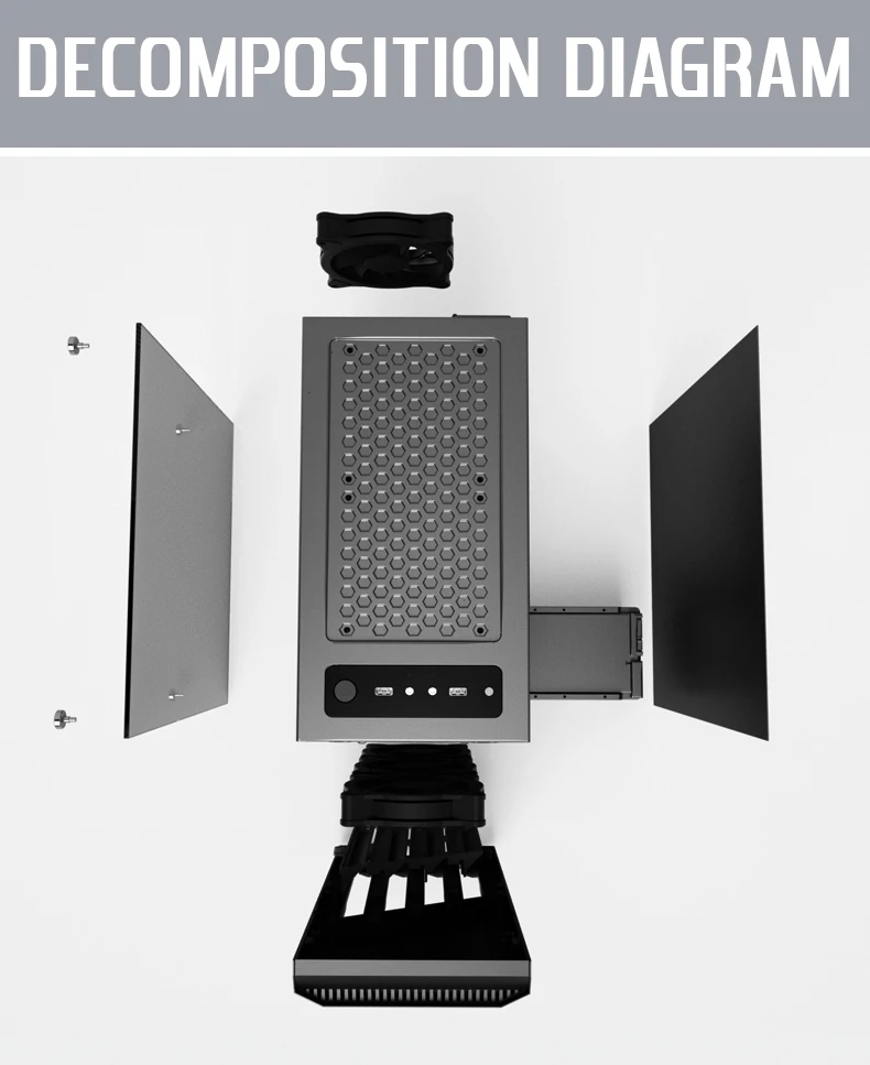 Power Train Computer Case Gaming 4mm Tempered Glass Pc Case Buy