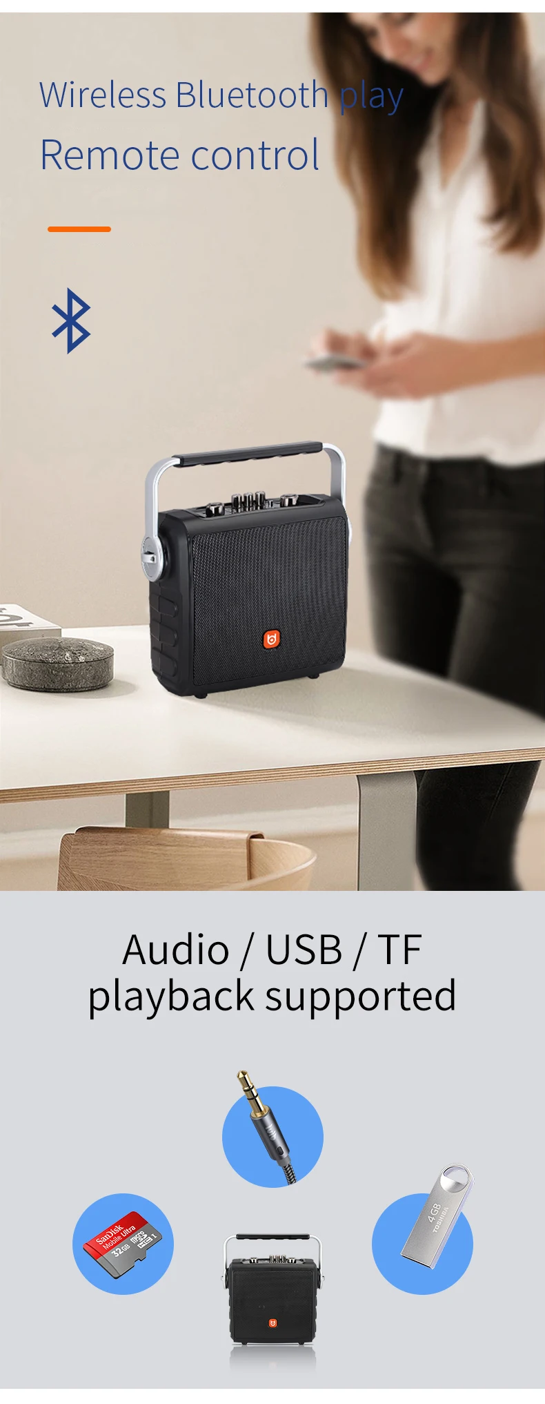 compact and powerful 5.25" horn speaker outdoor waterproof bluetooth speaker - ANKUX.COM