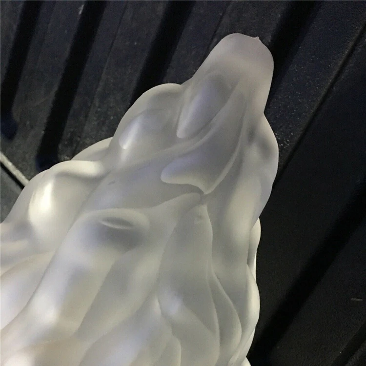 thumbnail image 2 of 7 1/4" Stalactite Glass Pendant Lamp Shade – Satin Crystal Flame, 3 1/4" Fitter 820JB 2 of 5