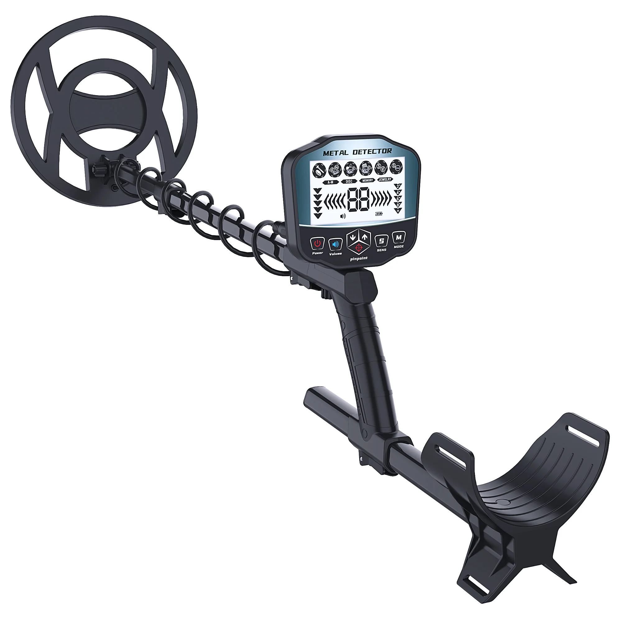 Hot Big Screen One Key Row Iron Beach Outdoor Treasure Hunting ...