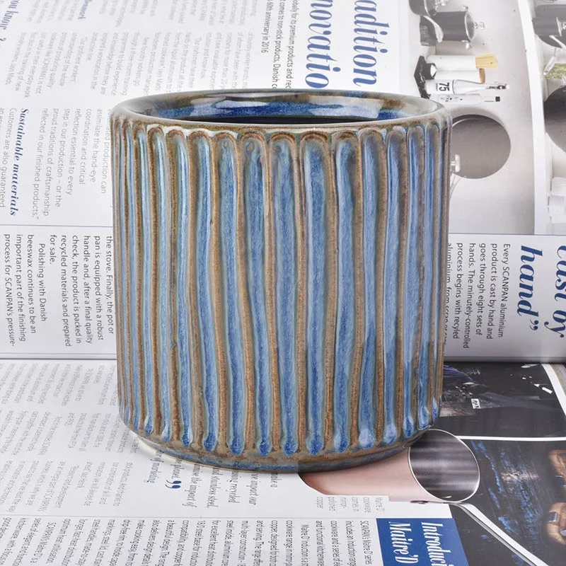 580ml Cylinder ceramic candle tin custom candle vessel wedding decoration
