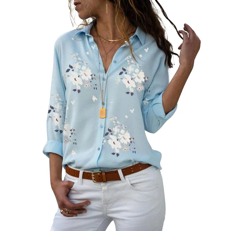 down Collar Blouse Shirt Casual Tops 