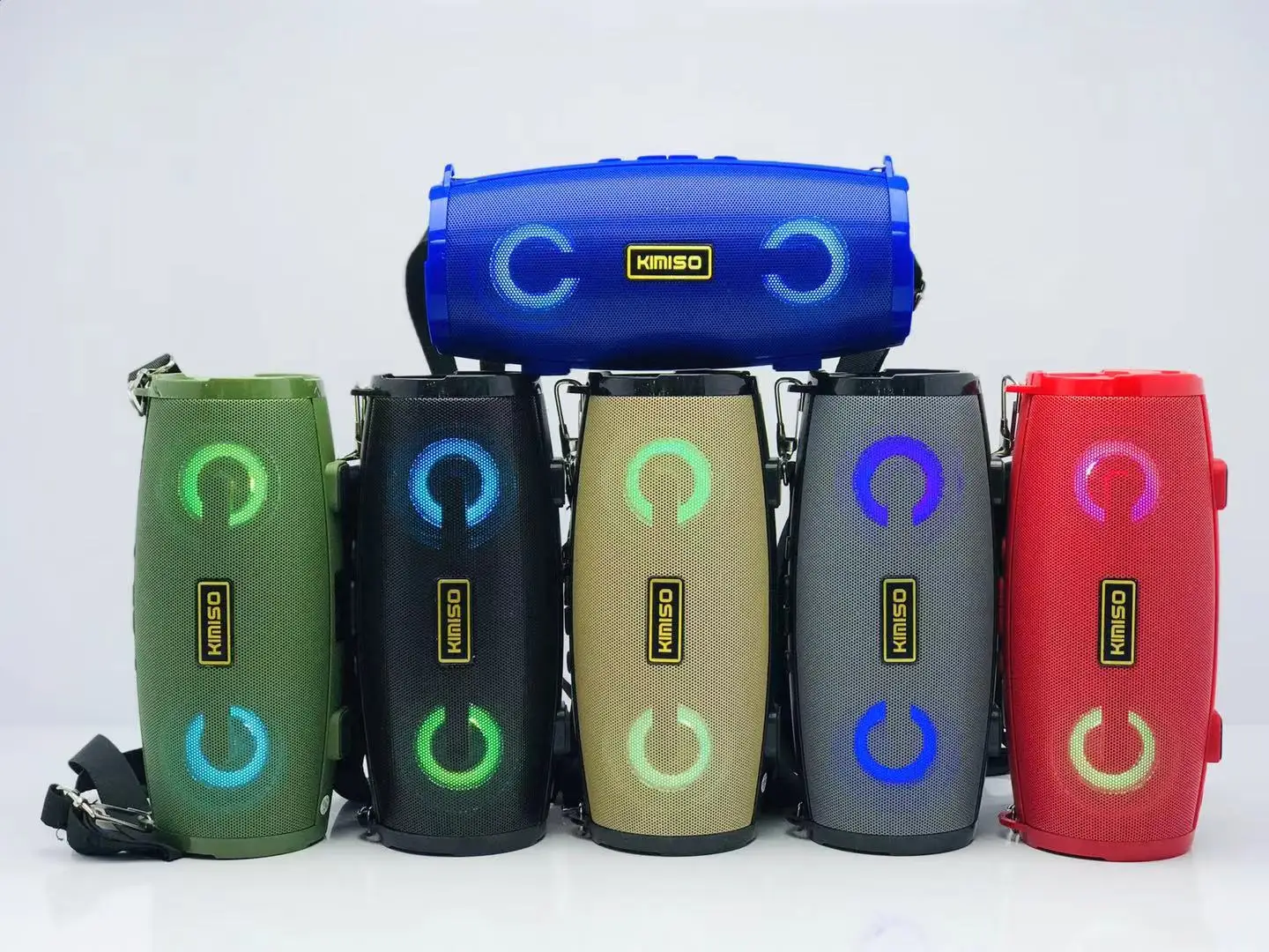 KMS-222 KIMISO altavoz inalámbrico Portátil con Bluetooth con luz LED USB FM
