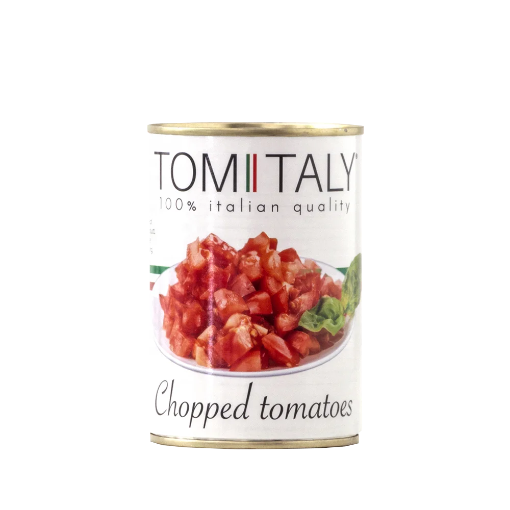 400g Canned Chopped Tomitaly Selection Vegetables Made Italy Canned