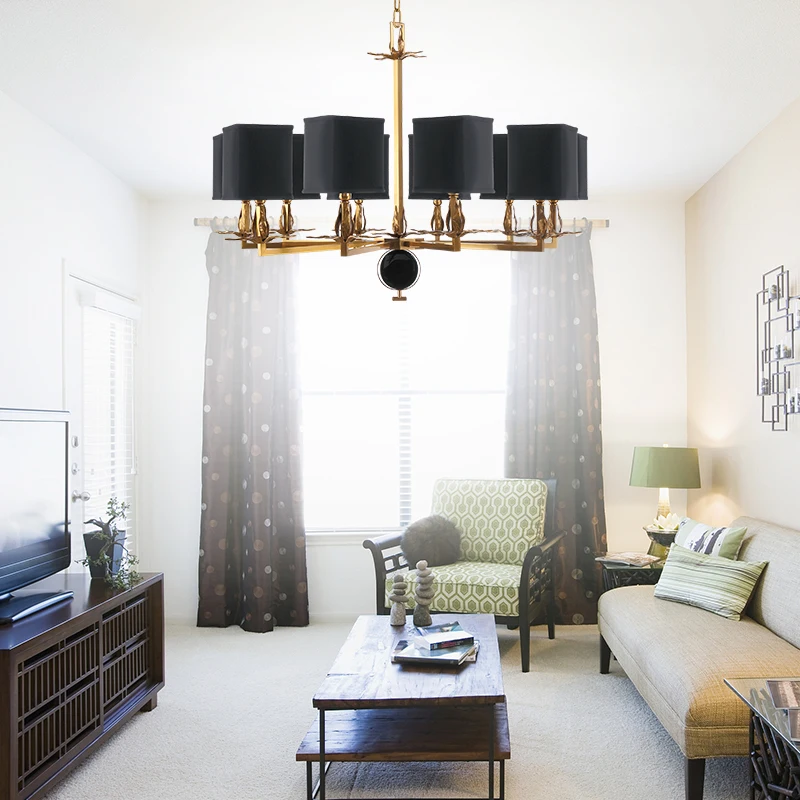 customizable brass led chandelier