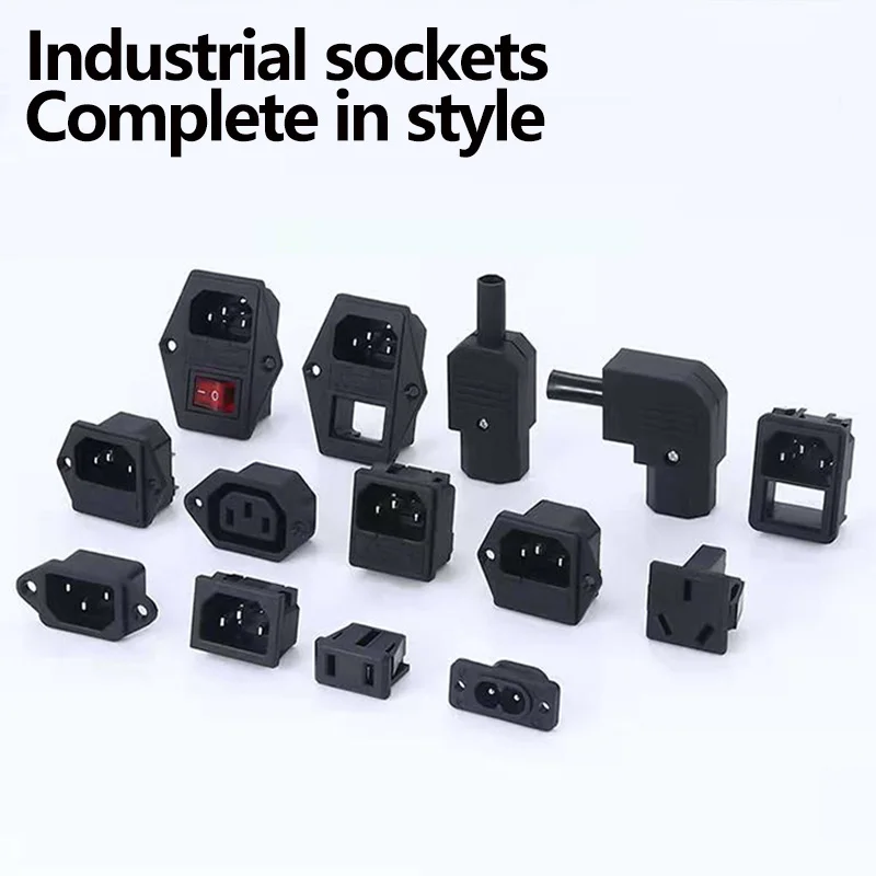 Iec C14 Ac Power Connector Socket With Fuse And Switch For Industrial