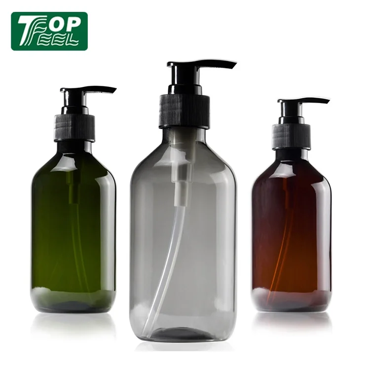 Empty 300ml Amber Green Grey Clear Pet Plastic Shampoo Hand Wash Lotion Pump Bottles Buy Clear