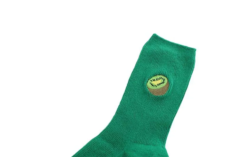 Cute Cartoon Fruit Print Banana Cherry Peach Girls Socks Korean