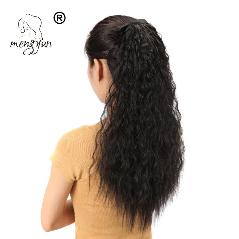 
14 Colors In Stock Ombre Wrap Ponytail Hair Extensions Curly Weave Ponytail Hair Piece Synthetic Hair Clip Ponytail 