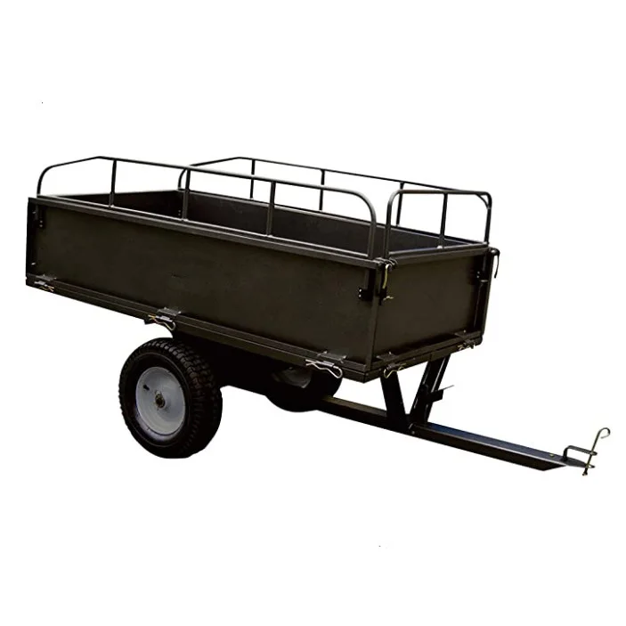 质量好的小atv拖拉机倾翻园林废弃物金属实用拖车垃圾车