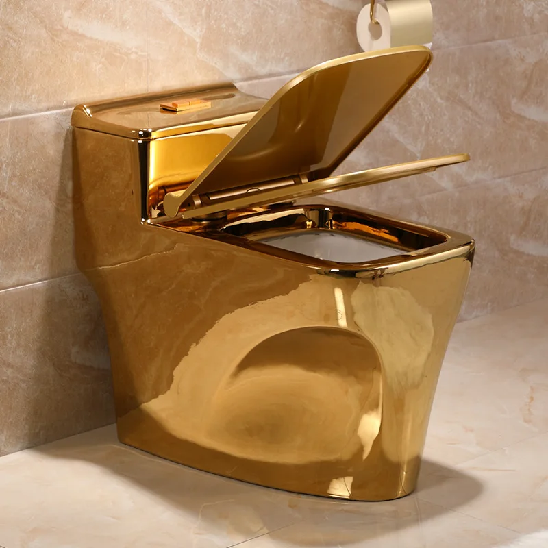 toilet bowl gold color