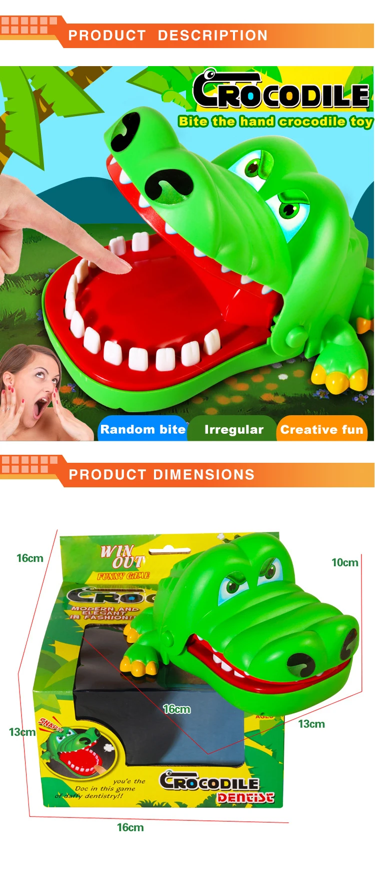 Amazon hot sale funny family party game biting finger toys Entertainment crocodile bite finger game