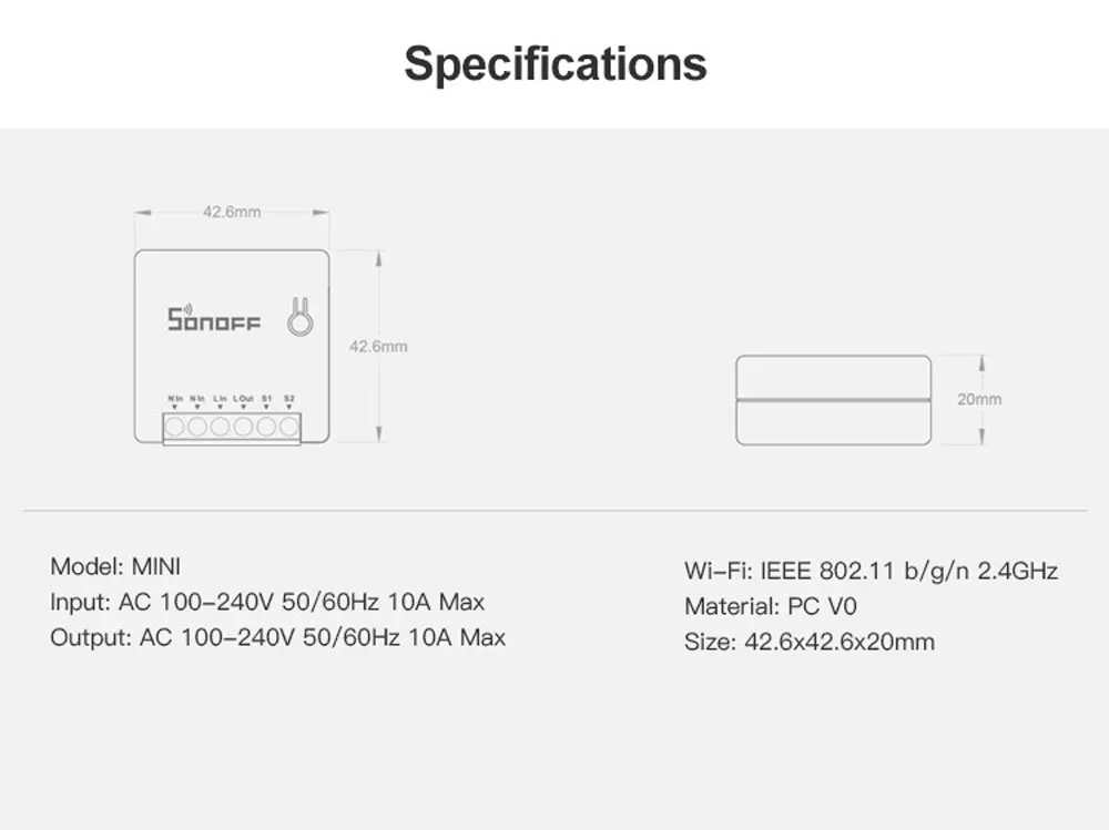 Tuya mini smart switch схема подключения