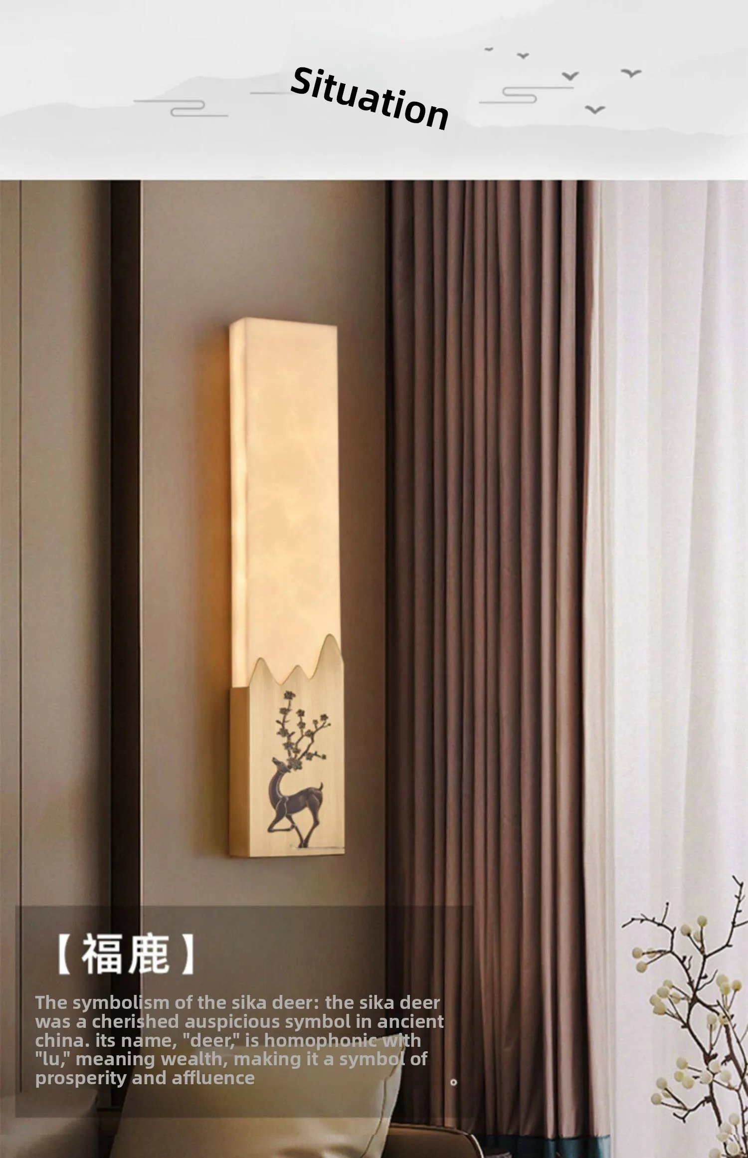 product chinese style all copper enamel finish zen style wall lamp with marble lighting for living room bedroom bedside 5 year warranty712-5