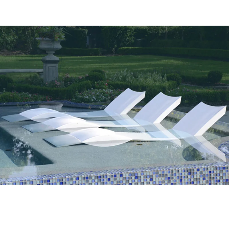 Swimming Pool Chaise Lounge Plastic Outdoor Furniture Sun Lounge Chair Seat Beach Modern Leisure