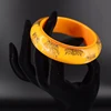 Superb plastic orange cuffs florid acrylic wrist ring exaggerated resin ornaments from factory