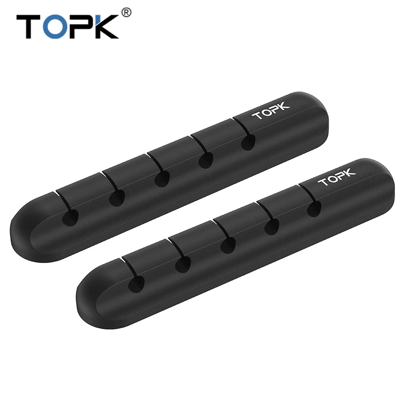 
TOPK Wire Winder Nylon Tape Cable Holder Clip Desk Magnetic Silicone Cable Organizer 