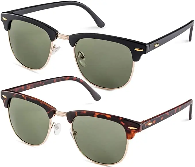 2023 Wholesale Half Rimmed Sunglasses Customized Polarized Sun Glasses