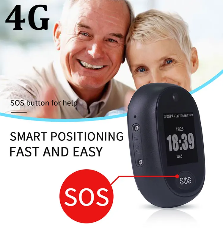 4g Sos Emergency Button Gps Tracking Device Hd Camera Screen Gps ...