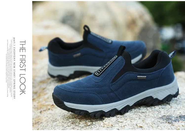 Outdoor Wearresistant Hiking Shoes Men's Nonslip Waterproof Travel Shoes Leisure Shoes Anti