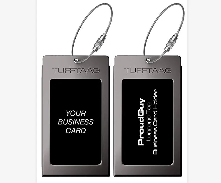 /Étiquettes /à Bagages et Valises TUFFTAAG pour Carte de Visite Tag PVC Flexible