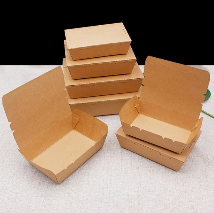 Low Price Waterproof Kraft Paper Packaging Takeaway Lunch Food Box ...