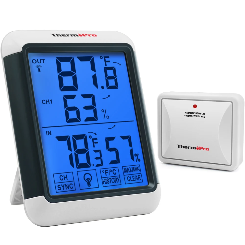 thermopro tp65s digital wireless hygrometer indoor