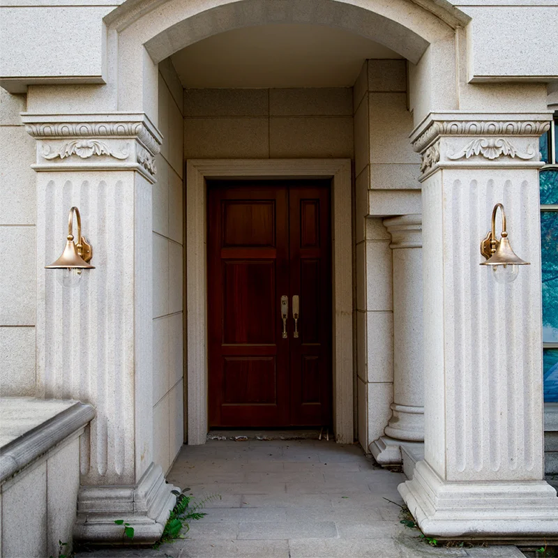 Antique exterior wall lights aluminum garden mounted lantern waterproof outdoor led wall lighting fixture