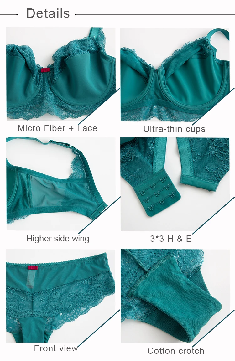 Oem Customized Ladies Sexy Lace Bra And Panty Sets Plus Size Lingeries