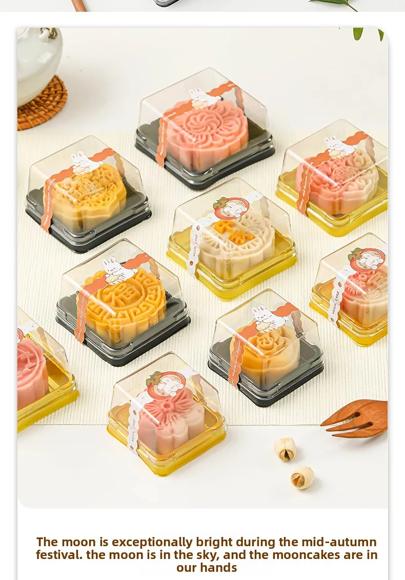 Mooncake Packaging Box, Transparent square Design (with Lid), Used for ...