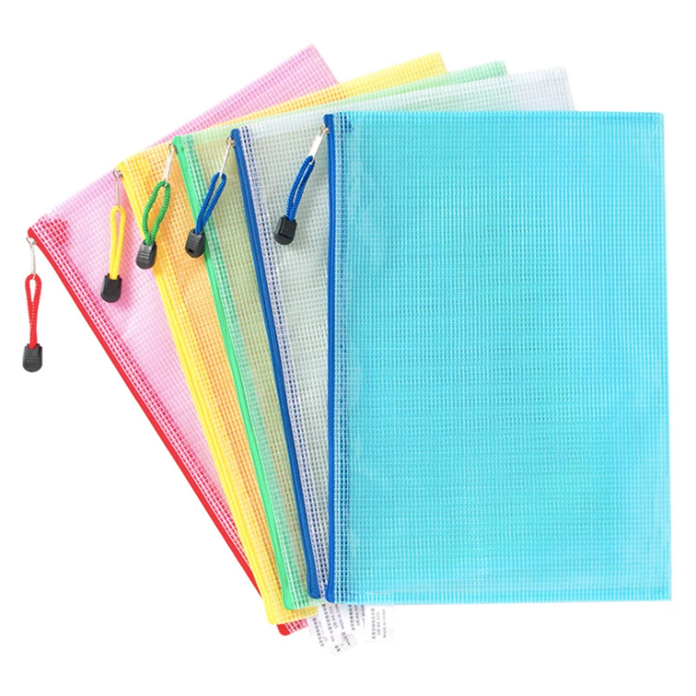 Promotional A4 Zipper Advertising Bag Frosted Reusable Plastic File Holder Clear Pvc Zipper Bag