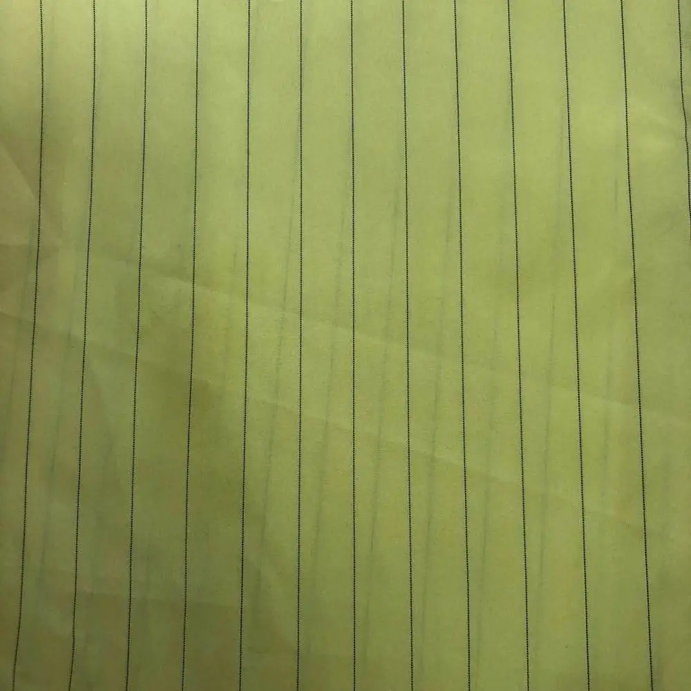 
100% polyester fiber 1.3 anti-static stripe cloth, with chemical filament 