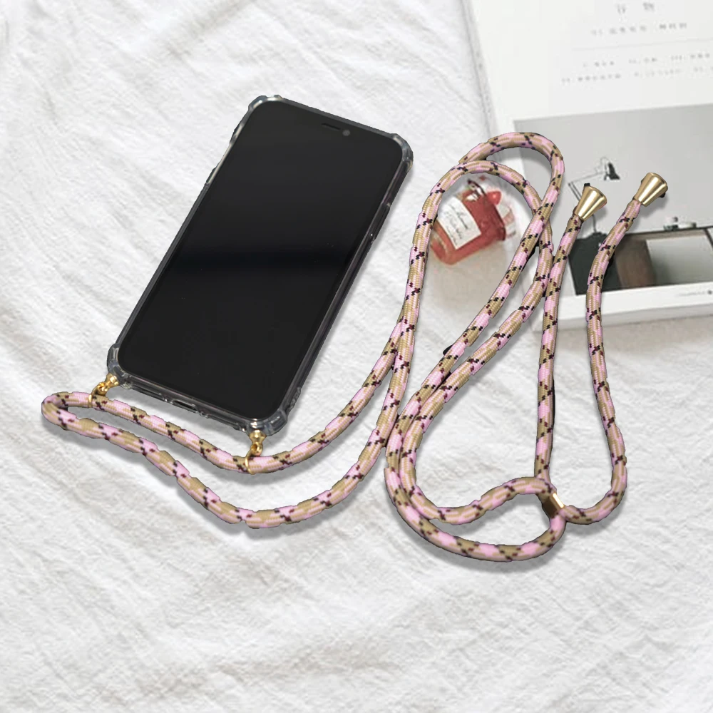 Transparent Tpu Anti-fall Hanging Necklace Lanyard Mobile Cell Phone ...