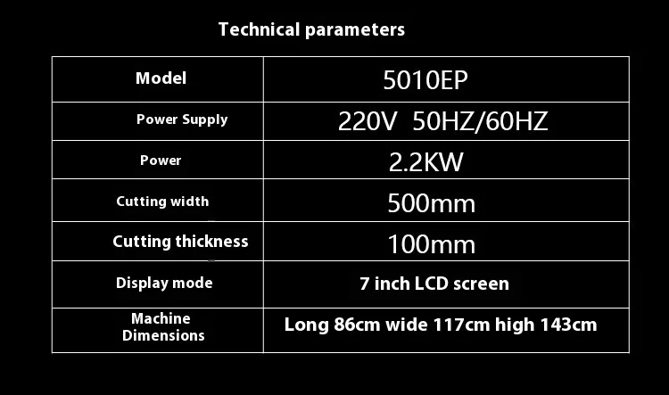 5010EP Hydraulic Paper Cutter Intelligent Oil Electric Hybrid 500*500*100mm Automatic Program-Controlled Electric Paper Cutter
